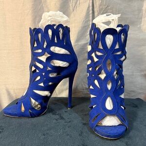 Shoe Dazzle Royal Blue Cutout Heels